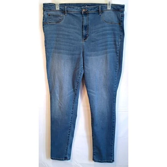 Time & Tru Core Jegging Womens Jeans High Rise Skinny SZ XXL (20) Blue Pull On - Picture 12 of 12